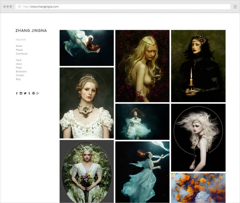 crear página web de fotografía